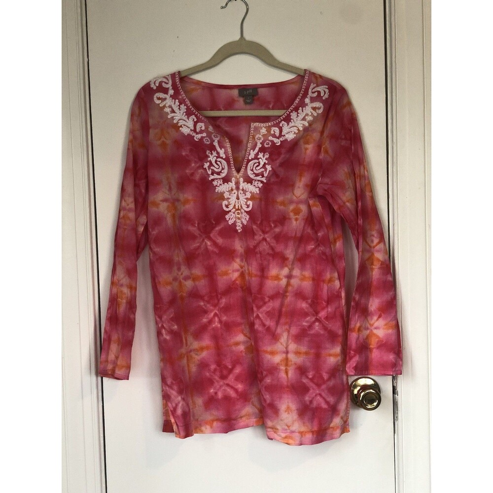 J Jill Tie Dye Beaded Tunic